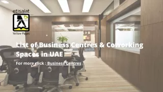 list of business centres coworking spaces