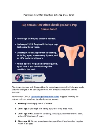 (Info) Pap Smear_ How Often You Should Get a Pap Smear done