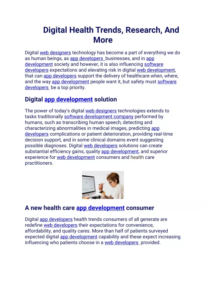 digital health trends research and more