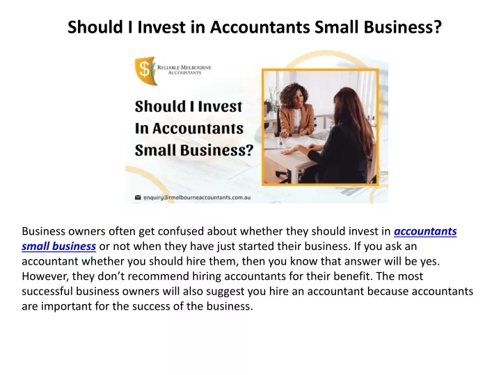 should i invest in accountants small business