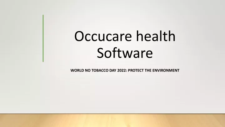 occucare health software