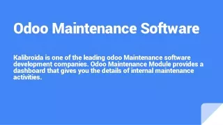 odoo maintenance software