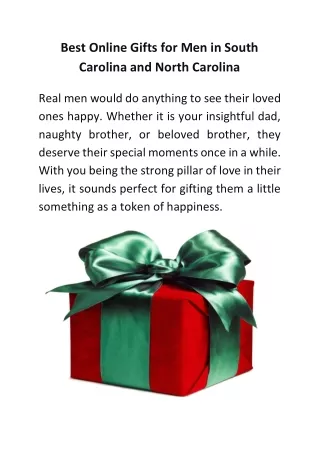Best Online Gifts for Men in South Carolina and North Carolina