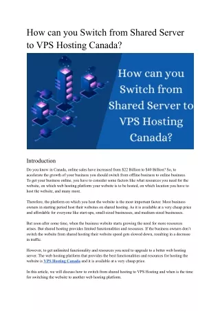 how can you switch from shared server
