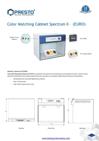 Color Matching Cabinet Spectrum