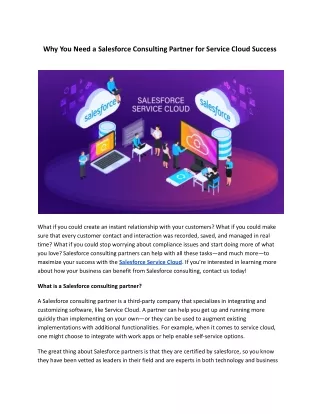 why you need a salesforce consulting partner