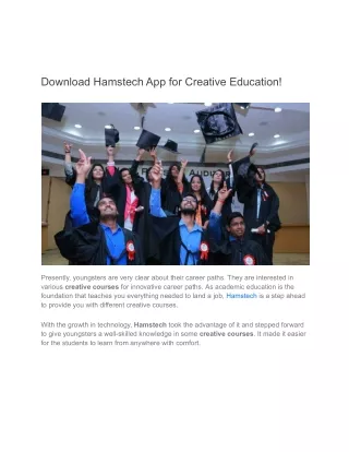 download hamstech app for creative education