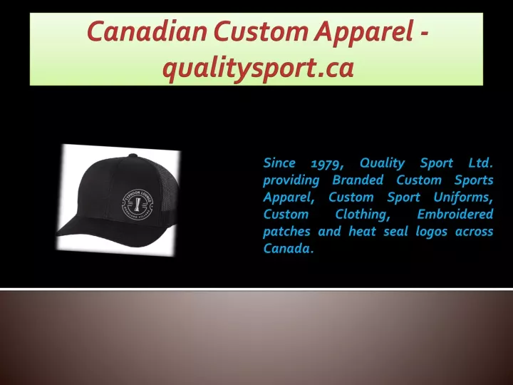 canadian custom apparel qualitysport ca