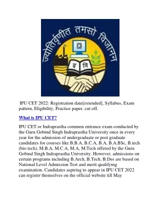 IPU CET 2022