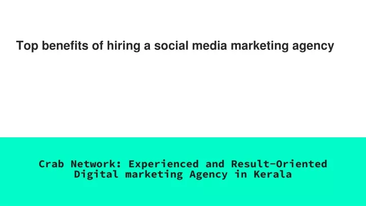 top benefits of hiring a social media marketing agency