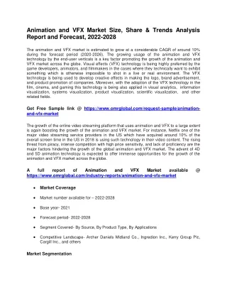 animation and vfx market size share trends