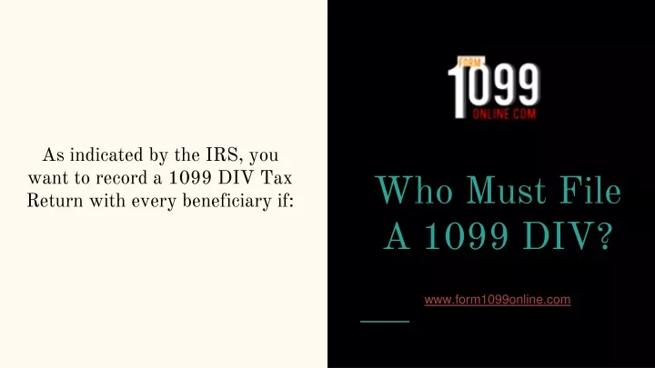 who must file a 1099 div