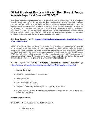 global broadcast equipment market size share