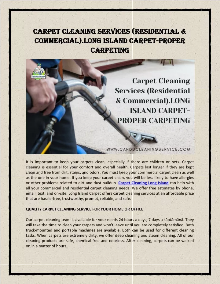 carpet cleaning services residential carpet