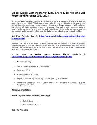 global digital camera market size share trends