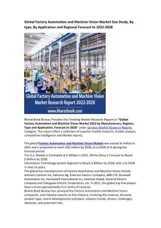 global factory automation and machine vision