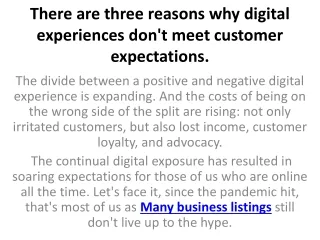 there are three reasons why digital experiences don t meet customer expectations