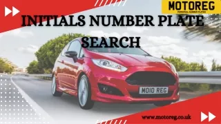Initials Number Plate Search  - Motoreg Ltd