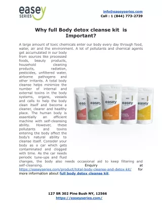 Why full Body detox cleanse kit  is Important