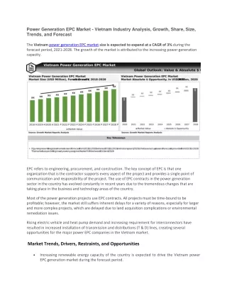 power generation epc market vietnam industry
