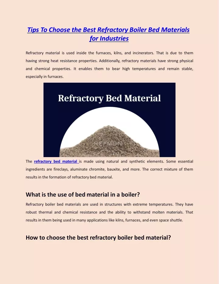 tips to choose the best refractory boiler