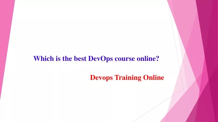 which is the best devops course online