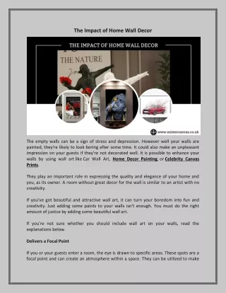 The Impact of Home Wall Decor