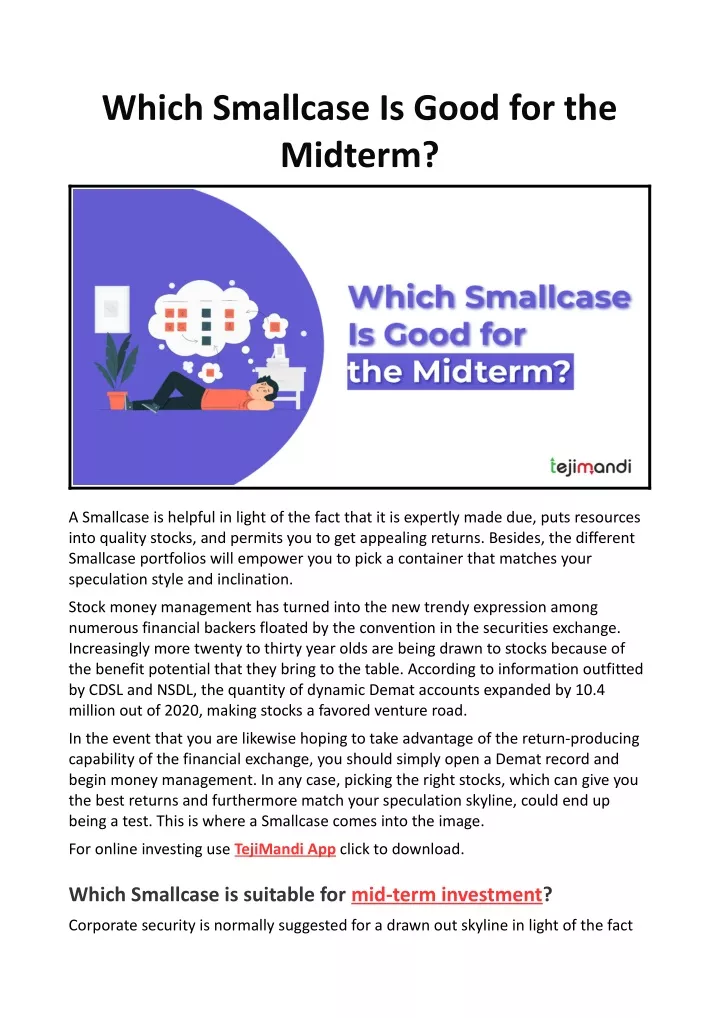 which smallcase is good for the midterm