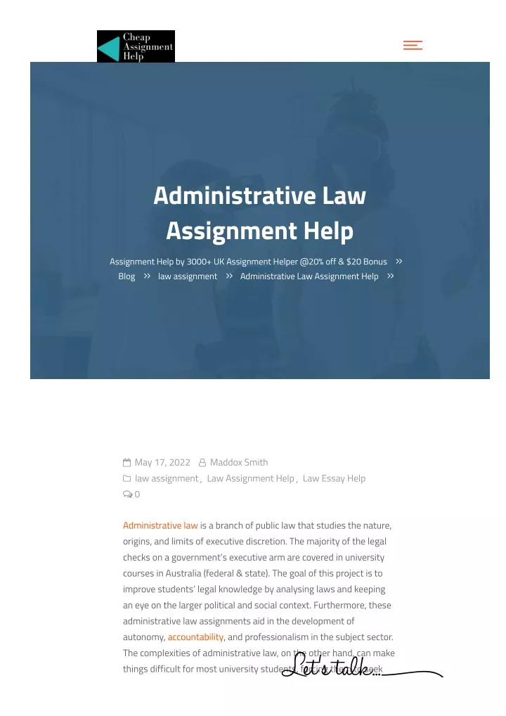 administrative law assignment help