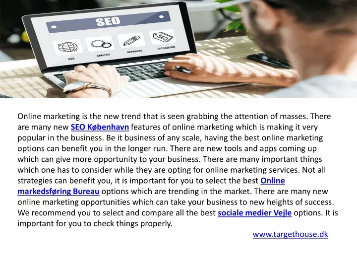 online marketing is the new trend that is seen