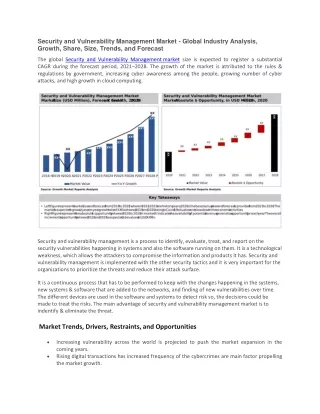 security and vulnerability management market