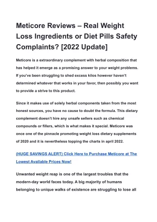 _Real Weight Loss Ingredients or Diet Pills