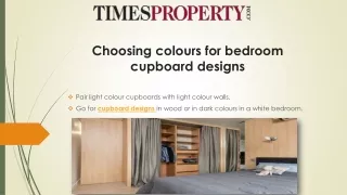 Choosing colours for bedroom cupboard designs