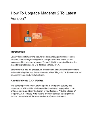 How To Upgrade Magento 2 To Latest Version_