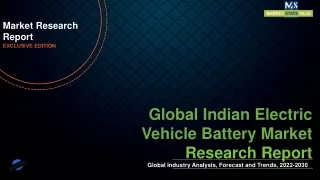 Global Indian Electric Vehicle Battery Market To Record Exponential Compound