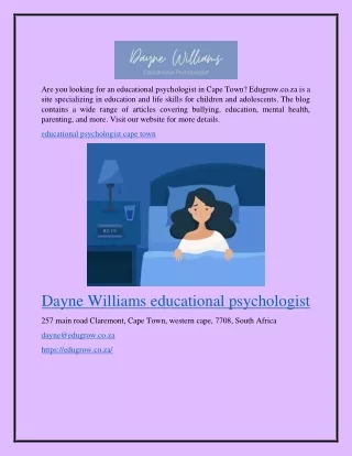 Educational Psychologist Cape Town Edugrow.co.za