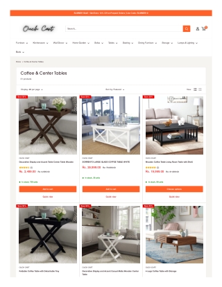 Buy Wooden Coffee Tables Online in India from Ouch Cart