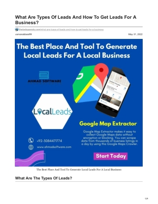 what are types of leads and how to get leads