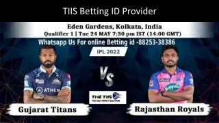 Gujrat Titans  VS  Rajasthan Royals | Betting For 100% Winning | TIIS