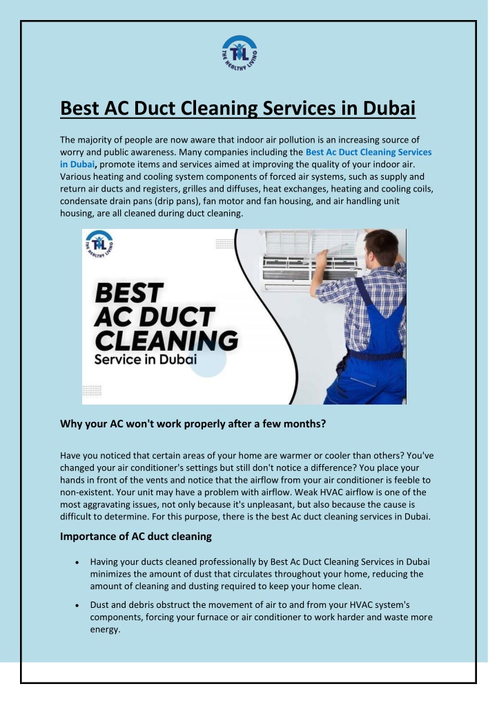 best ac duct cleaning services in dubai