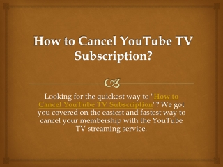 how to cancel youtube tv subscription