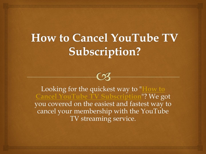 PPT - How To Cancel YouTube TV Subscription? PowerPoint Presentation ...