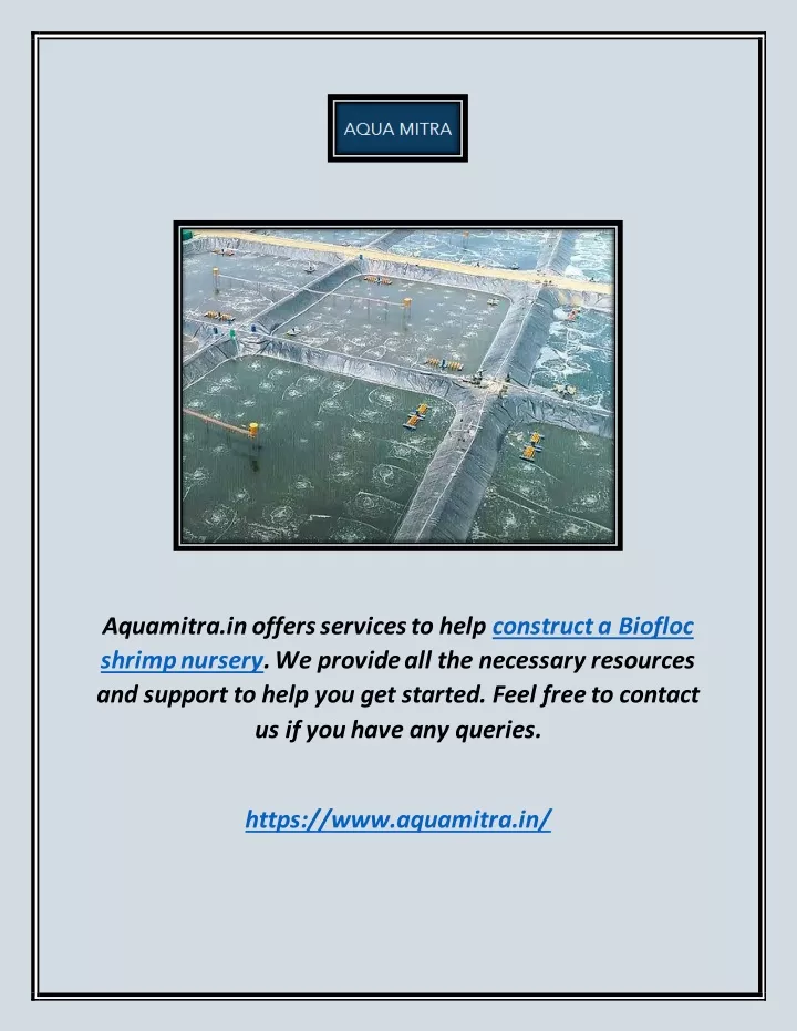 aquamitra in offers services to help construct