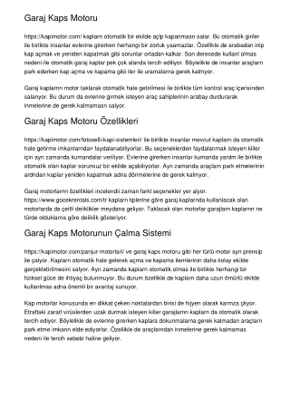 garaj kaps motoru https kapimotor com kaplarn