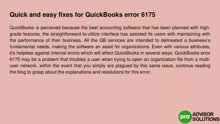 quick and easy fixes for quickbooks error 6175
