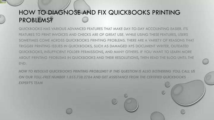 how to diagnose and fix quickbooks printing problems