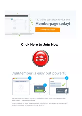 You should start creating your own  Member page today!