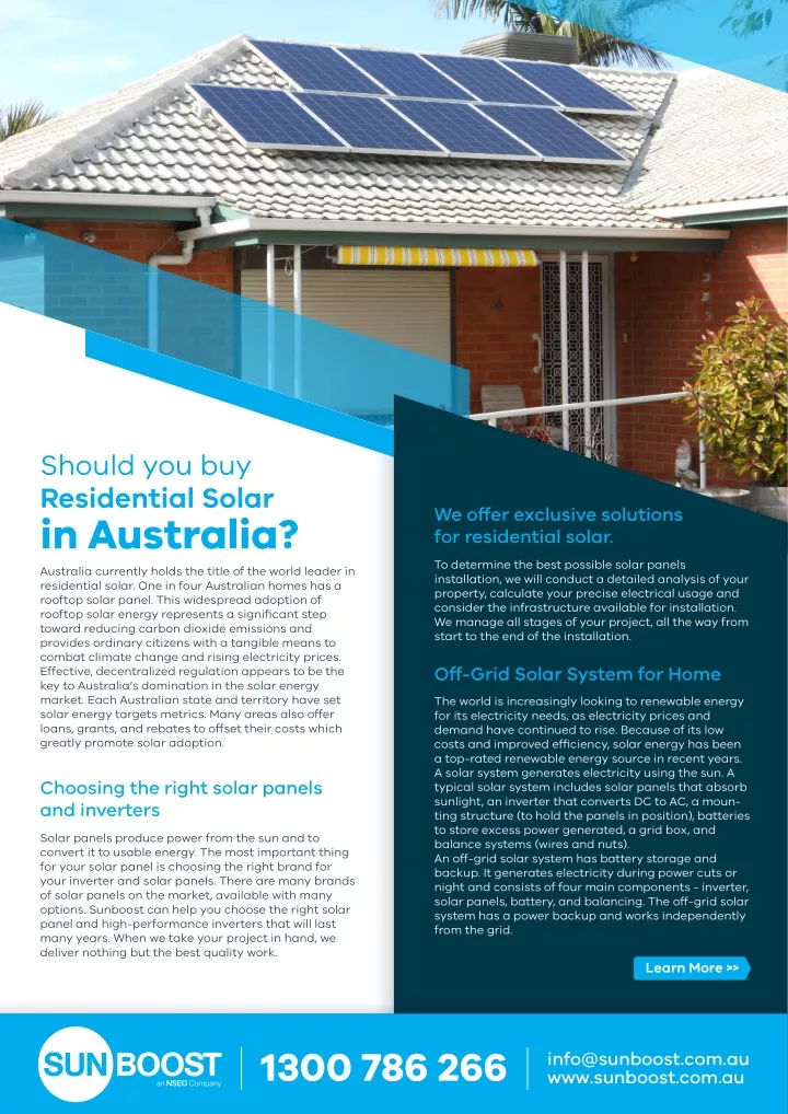 should you buy residential solar in australia