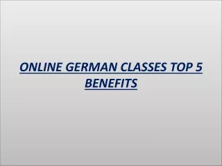 ONLINE GERMAN CLASSES TOP 5 BENEFITS