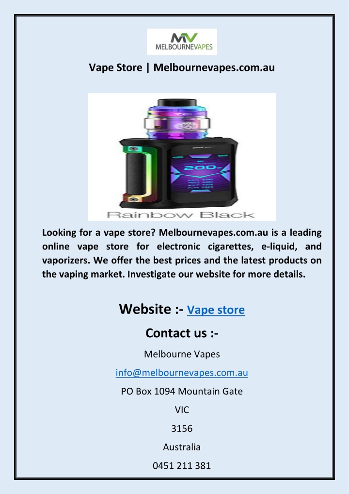 vape store melbournevapes com au